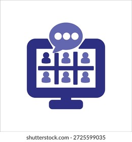 online workshop icons. simple colored vector illustration