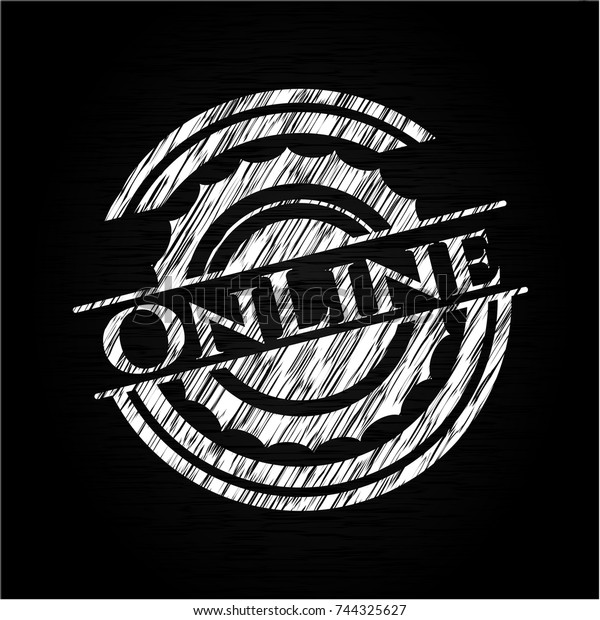 online written on chalkboard stock vector royalty free chalkboard online free