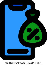 online zakat icon design fill color style