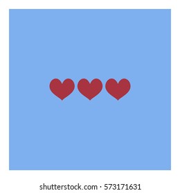 Online_rating-Online_review icon - Flat design, glyph style icon - Red enclosed in a square