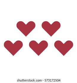 Online_rating-Online_review icon - Flat design, glyph style icon - Red