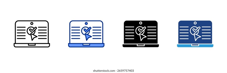 Onlinebooking icon sheet multiple style collection