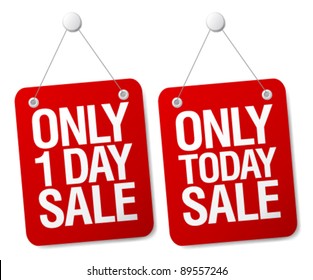 Only 1 day sale signs set.