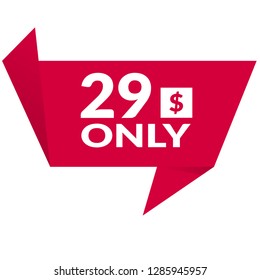 only 29 $ -  label,sign,sticker. Vector stock illustration.