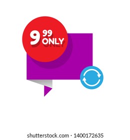 only 9,99 dollars. Design in Flat Style. modern graphic design