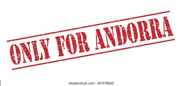 only for andorra vector stamp on white background