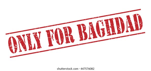 only for baghdad vector stamp on white background