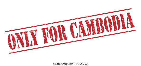 only for cambodia vector stamp on white background