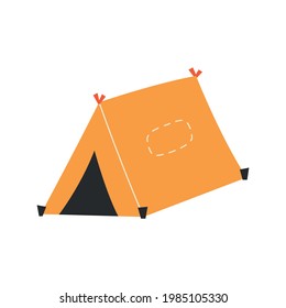 La única carpa de lona de fondo blanco. Ilustración vectorial.