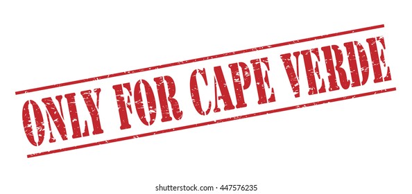 only for cape verde vector stamp on white background