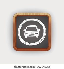 only car drive sign doodle