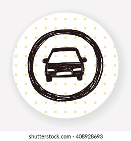 only car drive sign doodle