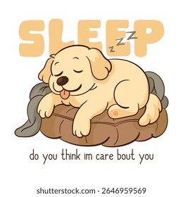 Only care bout sleep hours dog sleep on his bed clothing and sticker design