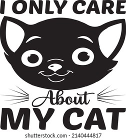I Only Carerexona T-Shirt , Cat SVG Silhouette Tshirt Design for Cat Lovers
