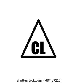 Only chlorinated bleaches are allowed icon. Wash elements. Premium quality graphic design icon. Simple icon for websites, web design, mobile app, info graphics on white background