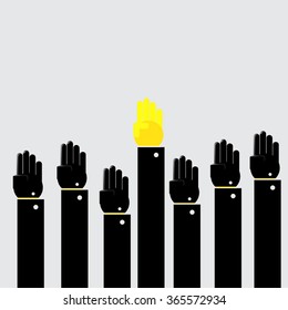 only, the chosen one, black-gloved hands