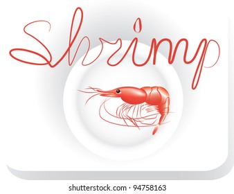 only cooked shrimp on a plate