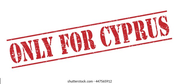 only for cyprus vector stamp on white background