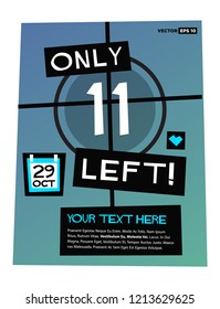 Only Eleven Left Poster Vector Template With Text Box
