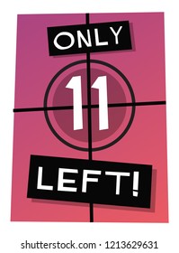 Only Eleven Left Poster Vector Template