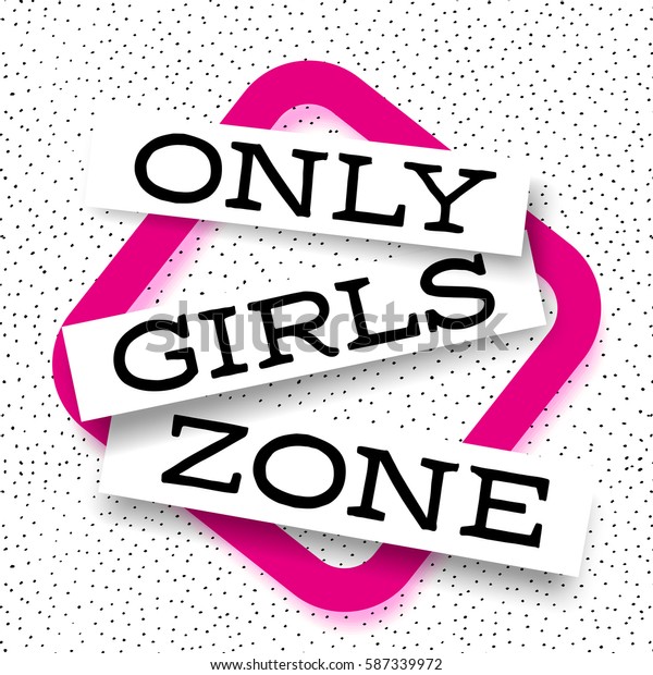 Only Girls abstract pitahaya background vector promo banner with pink frame...