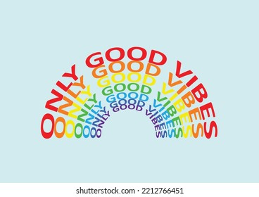 only good vibe vector rainbow