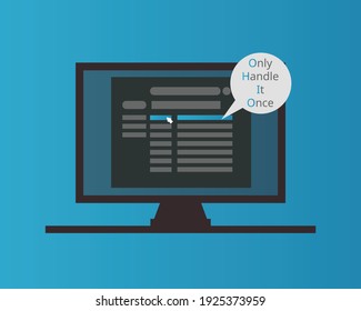 Only Handle it Once (OHIO) to increase productivity by finish the work immediately