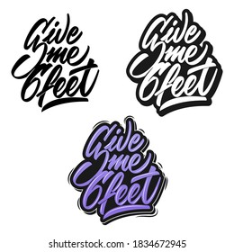 Only handmade vector lettering, give me 6 feet