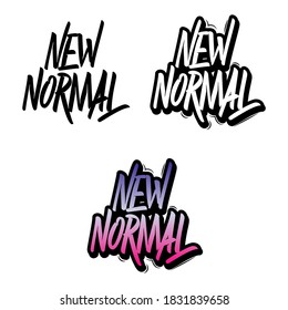 Only handmade vector lettering, new normal
