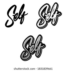 Only handmade vector lettering, self