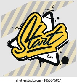 Only handmade vector lettering, start