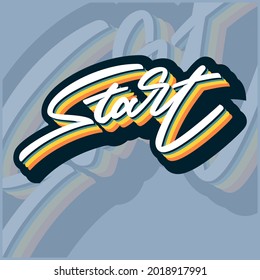 Only handmade vector lettering, start