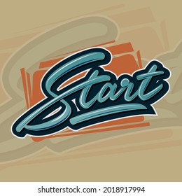 Only handmade vector lettering, start