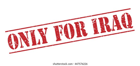 only for iraq vector stamp on white background