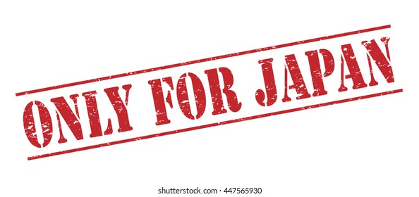 only for japan vector stamp on white background