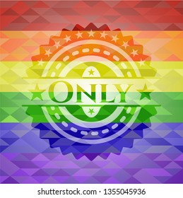 Only lgbt colors emblem 