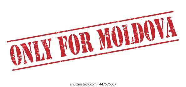 only for moldava vector stamp on white background