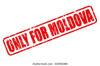 ONLY FOR MOLDOVA red stamp text on white