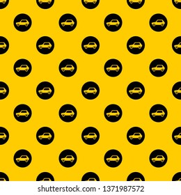 Only motor vehicles allowed road sign pattern seamless vector repeat geometric yellow for any design