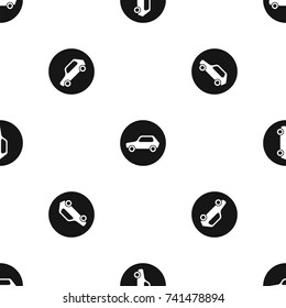 Only motor vehicles allowed road sign pattern repeat seamless in black color for any design. Vector geometric illustration