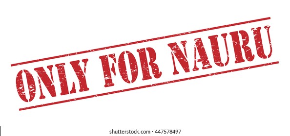 only for nauru vector stamp on white background