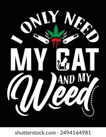 SOLO NECESITO MI GATO Y MI DISEÑO DE CAMISETA DE HIERBA
