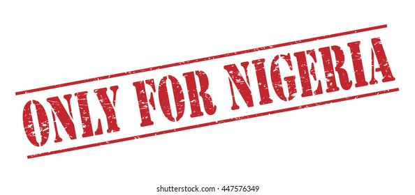 only for nigeria vector stamp on white background