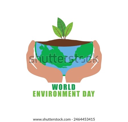 Only One Earth- World Environment day concept 3d design. Happy Environment day, 05 June. World map with Environment day text 3d background illustration.beat plastic pollution and save earth