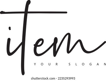 Nur ein einziges Wort. Druckbarer Grafiktee. Design-Doodle für den Druck. Vektorgrafik. Farbenfroh. Handgezeichneter Kalligrafiestil. Schwarz-Weiß