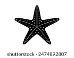 only one star fish vector silhouette