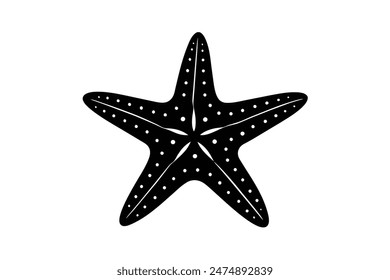 only one star fish vector silhouette