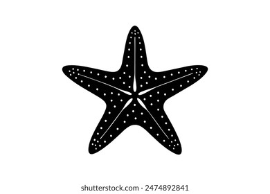 only one star fish vector silhouette