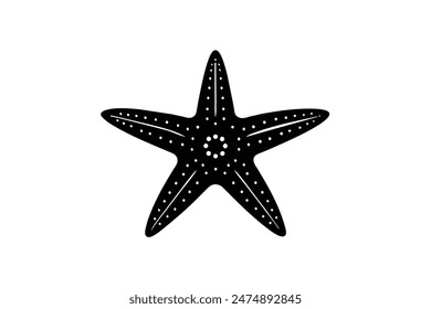 only one star fish vector silhouette