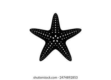 only one star fish vector silhouette